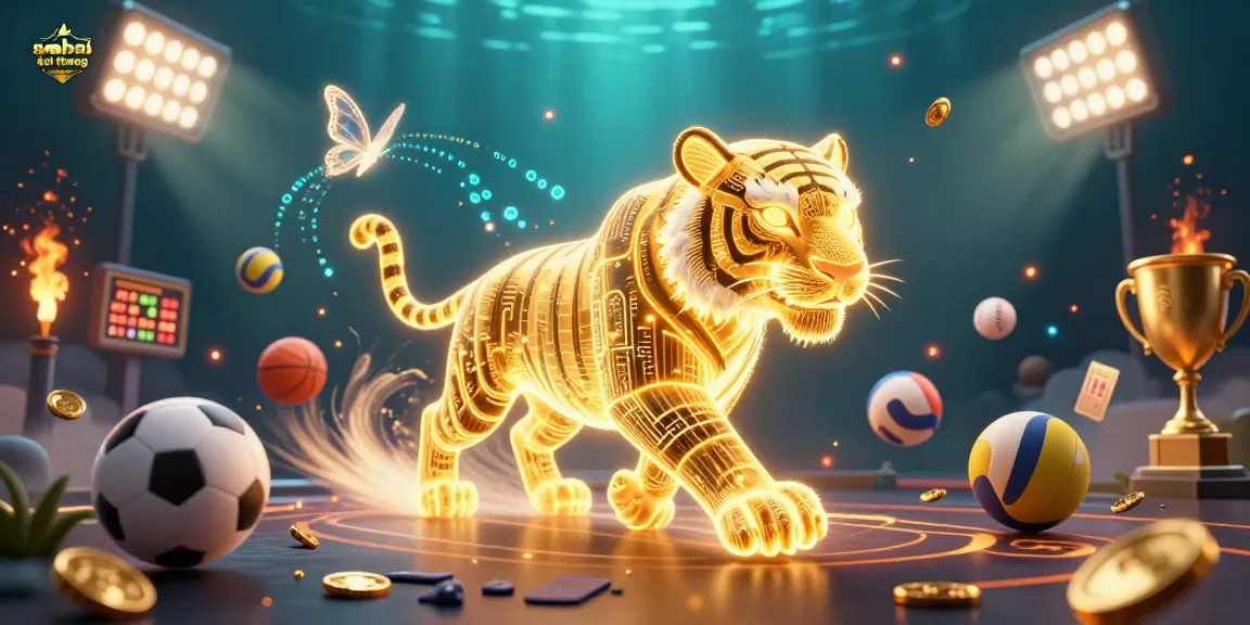 Engage in exciting game bai doi thuong action with a golden tiger in a vibrant digital casino.