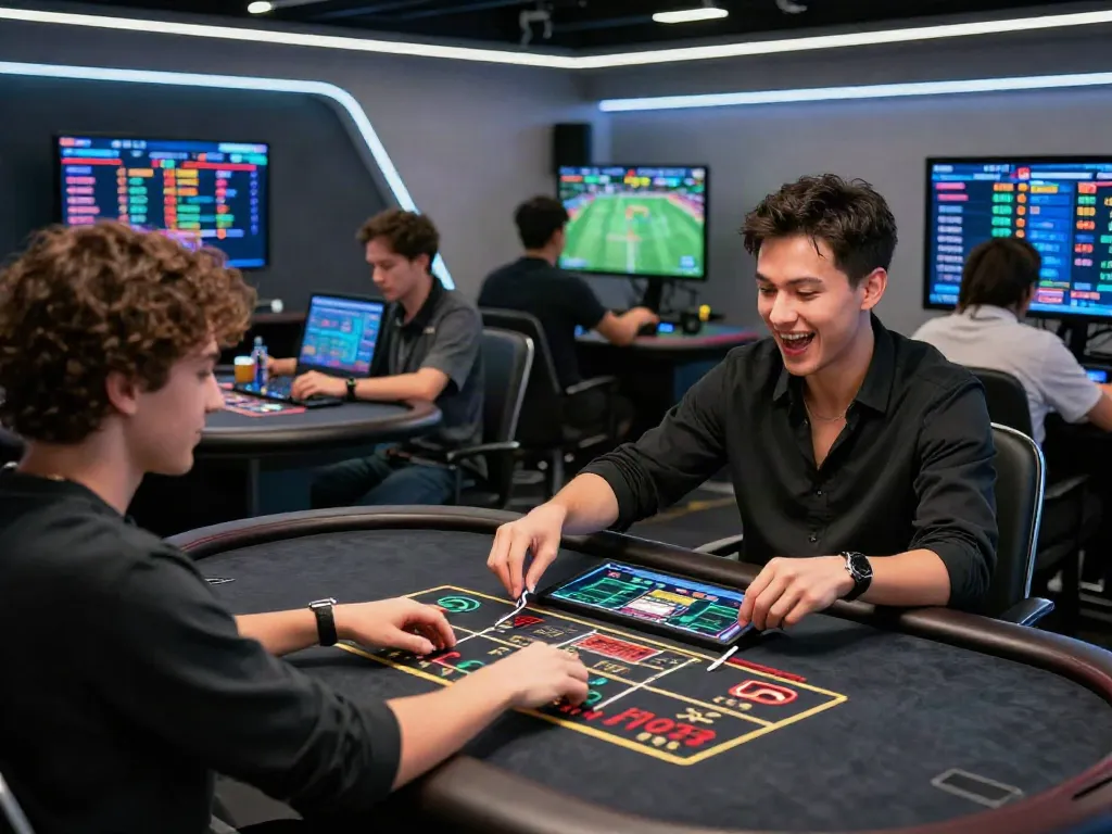 Exciting online gaming experience at FIVE88 with diverse players interacting with casino games.
