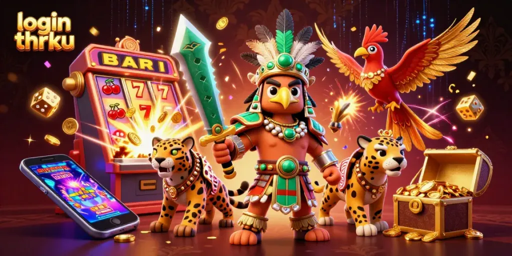 Engage with the thrilling login thrku gaming experience through dynamic slots and vibrant casino elements.