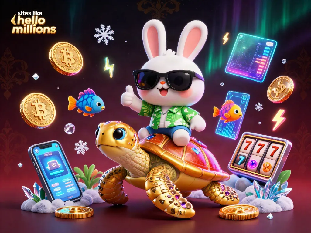 Explore sites like hello millions with exclusive game offerings amidst vibrant casino elements.