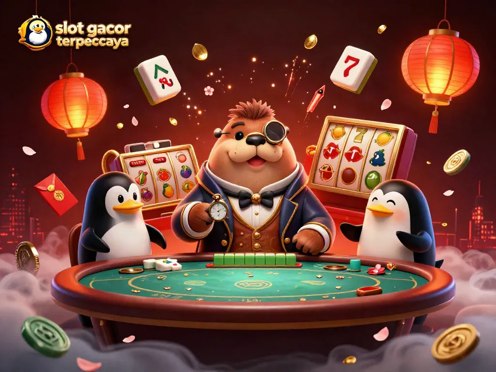 Experience vibrant slot action in our ultra-detailed 3D casino scene featuring situs slot gacor terpercaya.