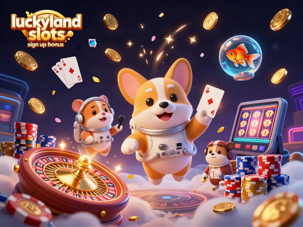 Engage with the exciting luckyland slots sign up bonus featuring vibrant casino elements and characters.