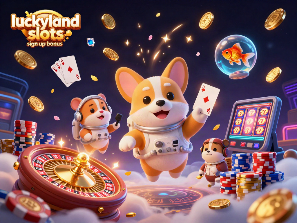 Engage with the exciting luckyland slots sign up bonus featuring vibrant casino elements and characters.