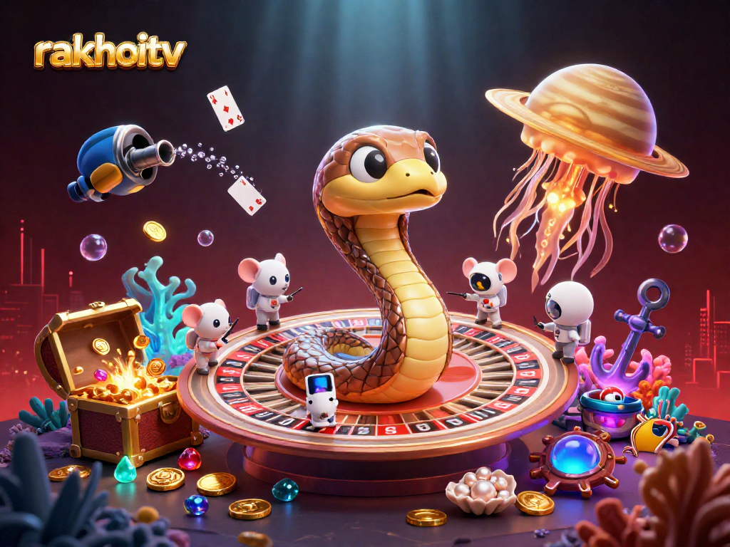 rakhoitv engages players with a thrilling cosmic gambling scene featuring astronaut mice betting
