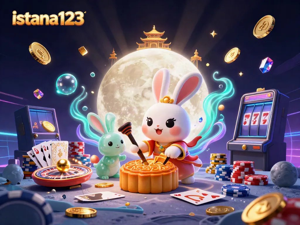 Permainan seru di istana123 dengan kartu poker dan koin emas berkilau.