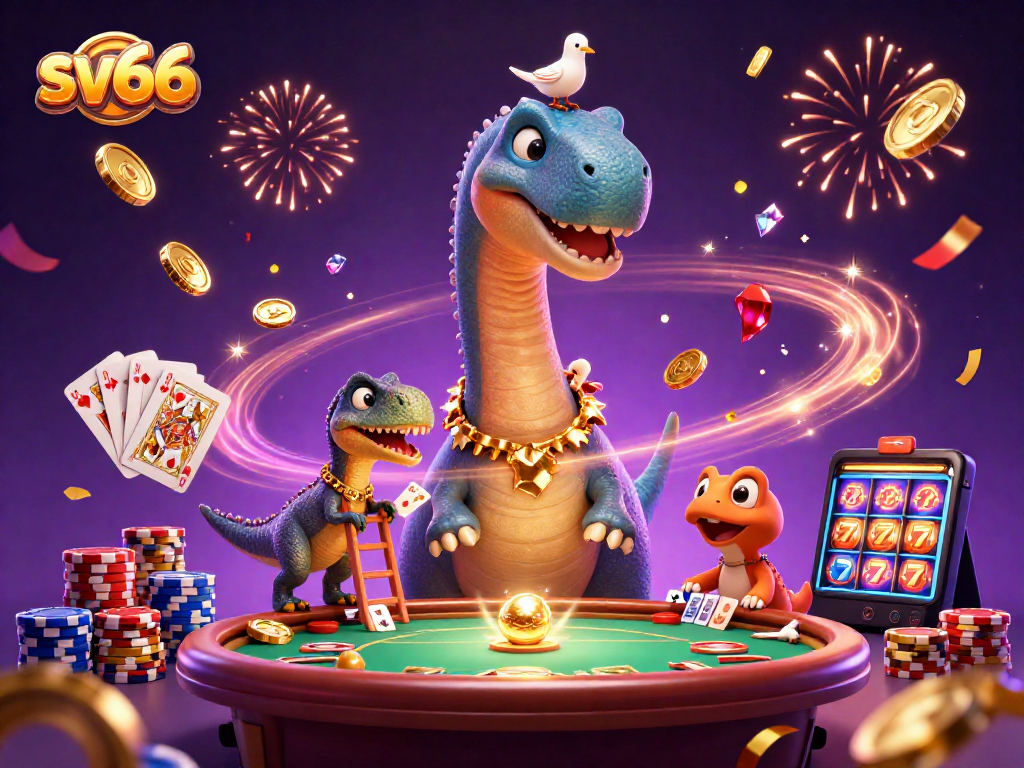 Experience the vibrant world of sv66 casino with dynamic characters and sparkling effects.