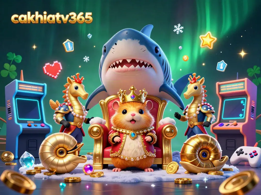 Cakhiatv365 showcases an engaging gambling scene with vibrant characters and gaming elements, packed with detail.