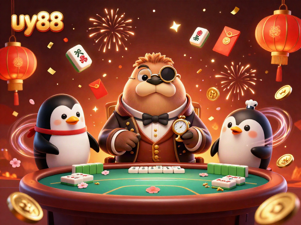 Experience the excitement of uy88 at an underwater casino with vibrant characters and festive elements.