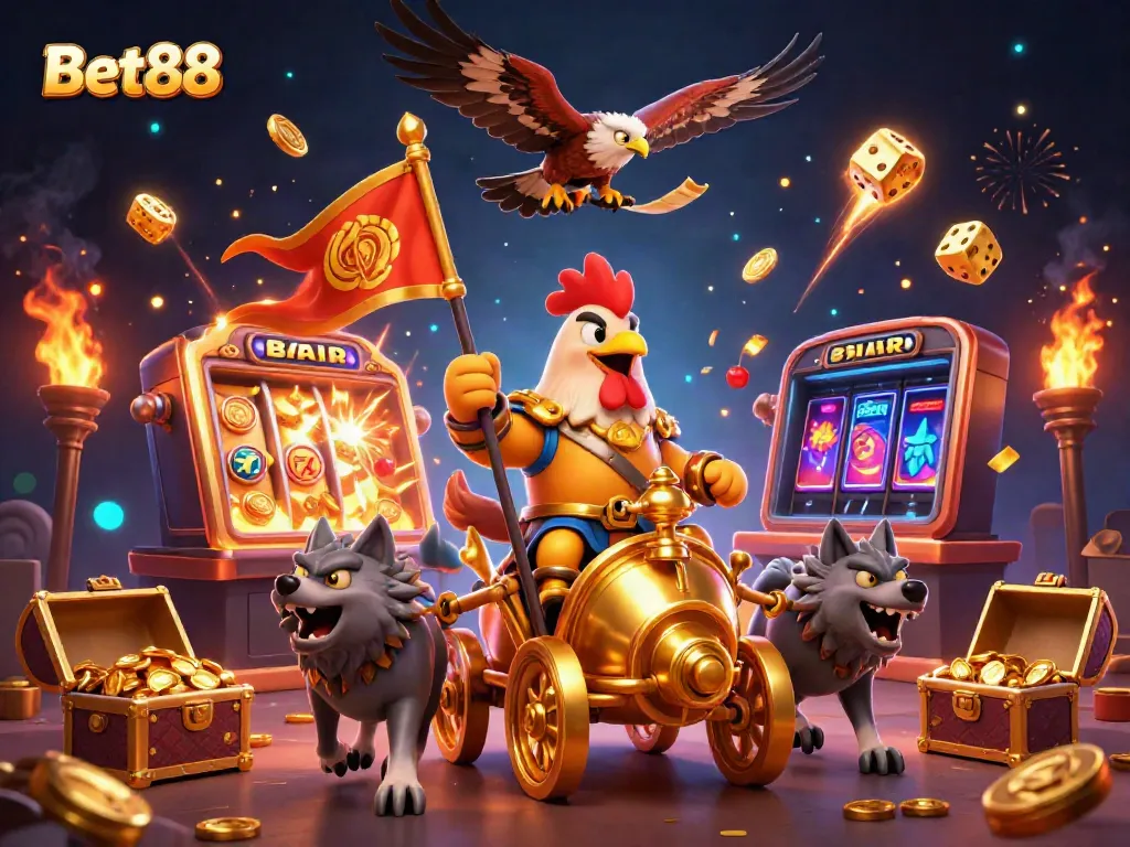 Experience the excitement at Bet88 with jackpot thrills and dynamic casino elements in rich visuals.