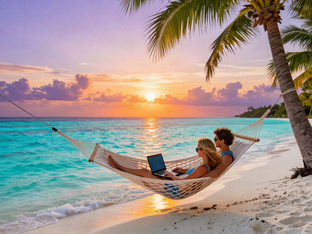 The best places to live for remote workers include stunning beaches in Thailand with vibrant sunsets and tropical settings.