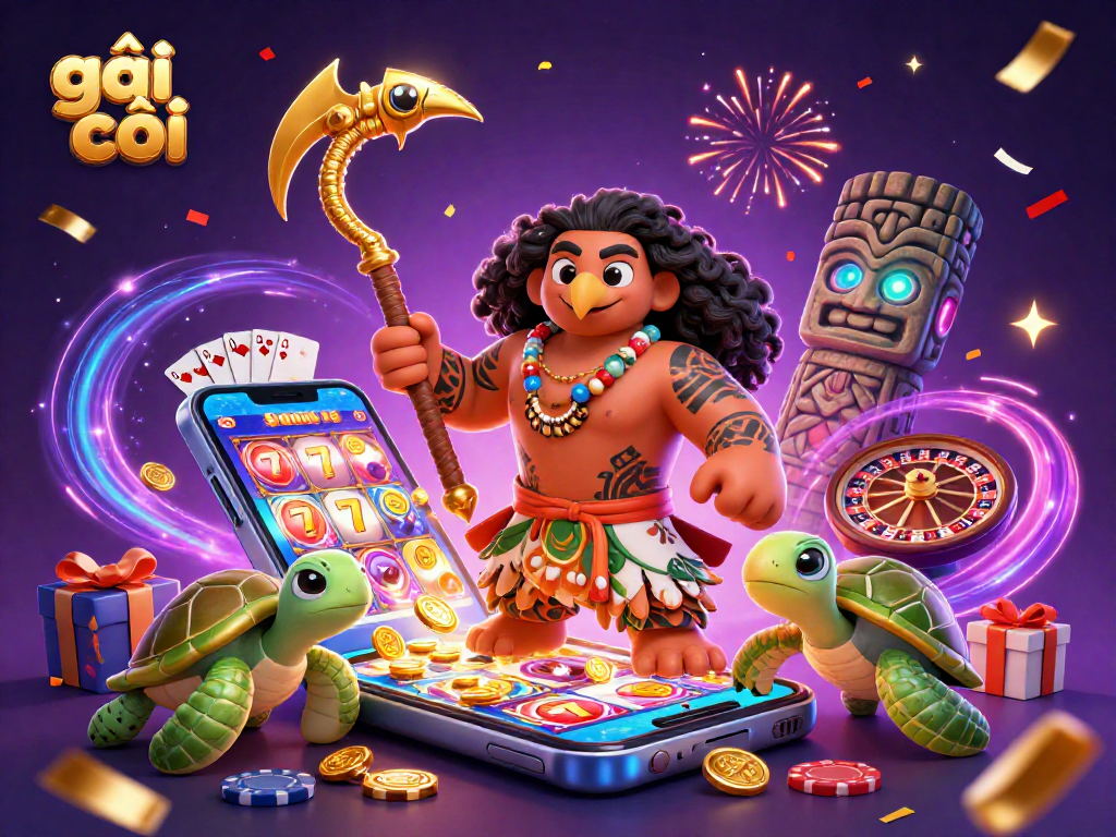 Engage with exciting casino action featuring gái gọi in a vibrant 3D gaming scene.