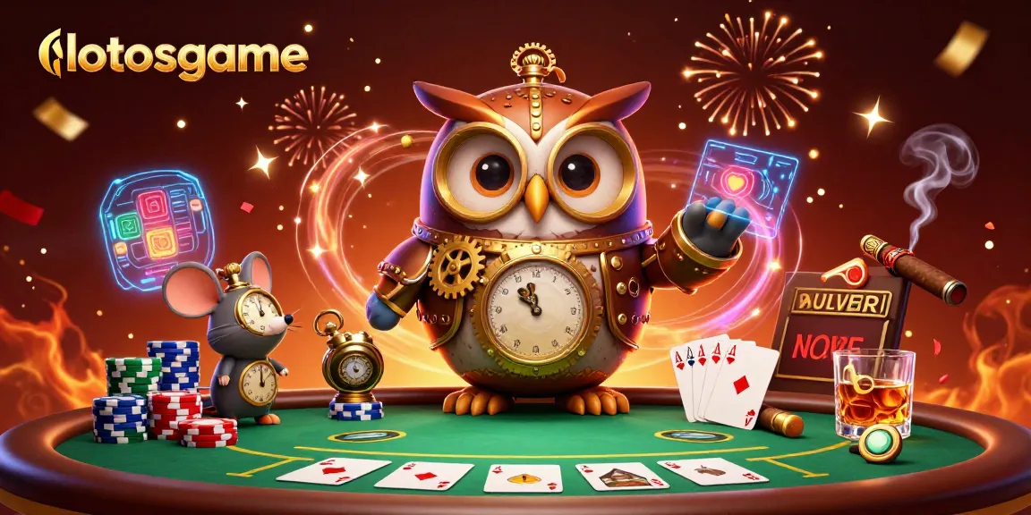 Lotosgame players engage in vibrant casino action, enhanced with fantastical steampunk elements.