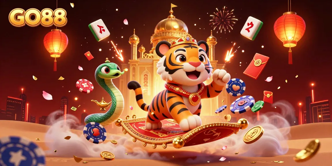 Experience thrilling gameplay at GO88 with vibrant casino elements and dynamic characters.