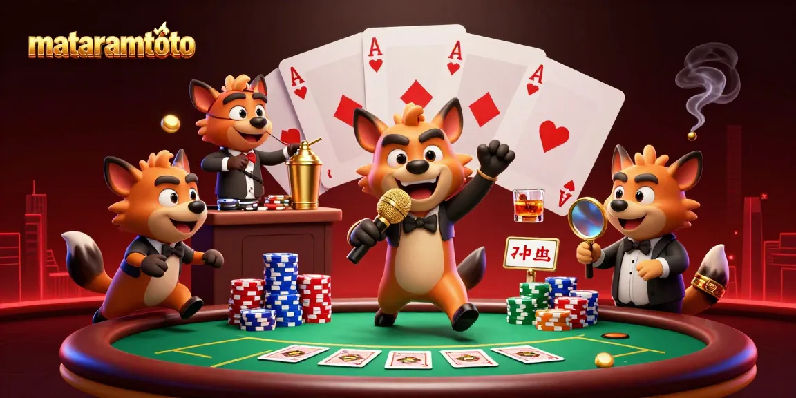 Experience mataramtoto's lively casino scene with hyenas in a comedy setup.