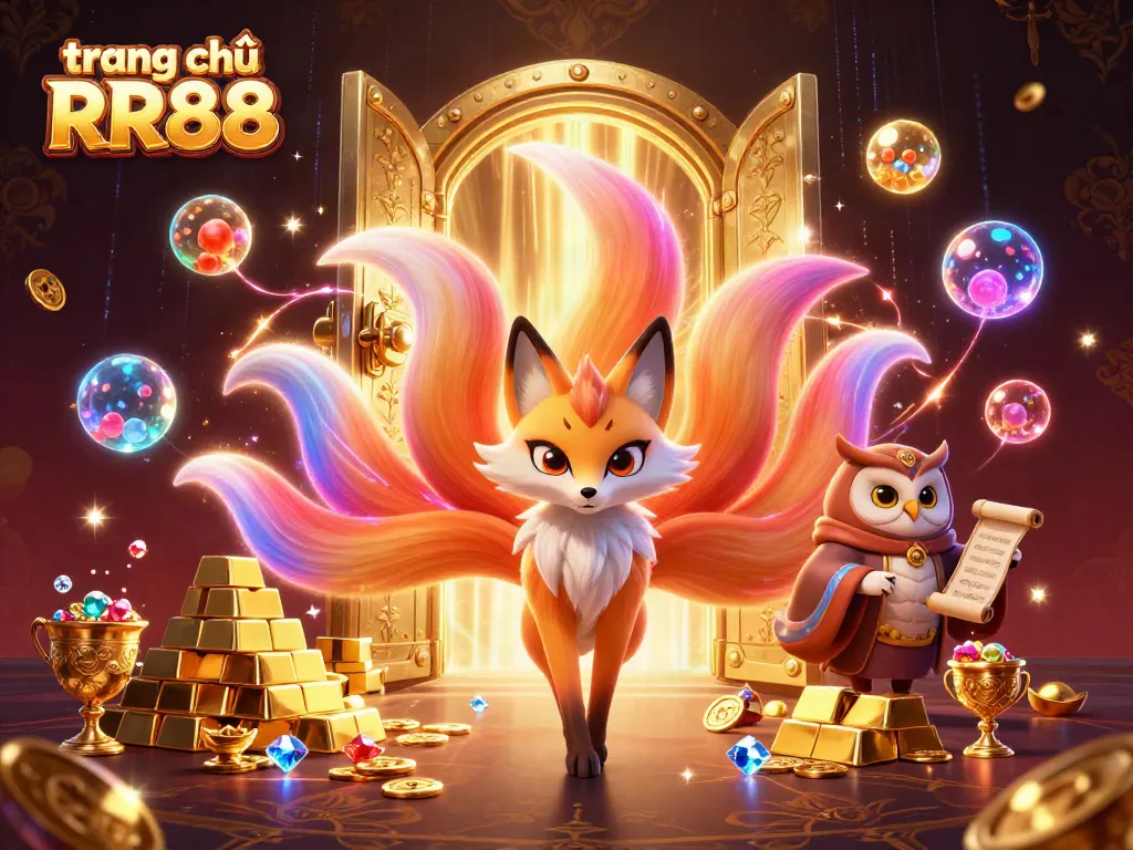 Experience the exciting world of trang chủ RR88 with vibrant characters and rich casino elements.