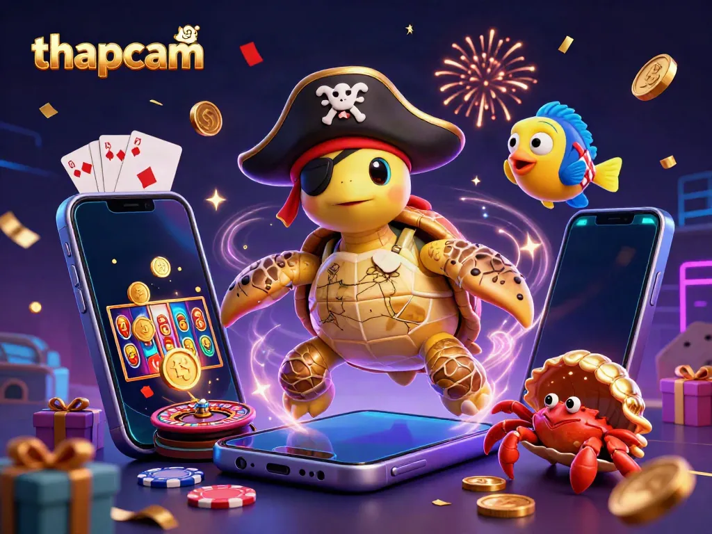 Engage in thrilling gameplay with Thapcam, featuring vibrant casino elements and captivating characters.