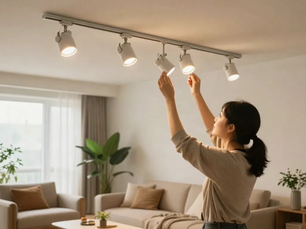 Spoturi LED pe sina magnetica, instalate de un profesionist de iluminat, oferind servicii de încredere în comunitate.