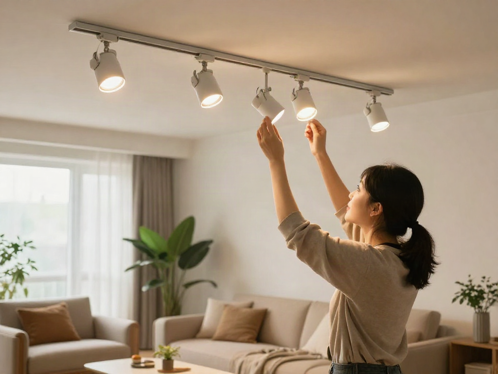 Spoturi LED pe sina magnetica, instalate de un profesionist de iluminat, oferind servicii de încredere în comunitate.