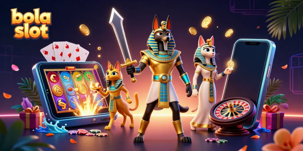 Engage in thrilling gameplay with bola slot featuring vibrant characters and dynamic casino elements.