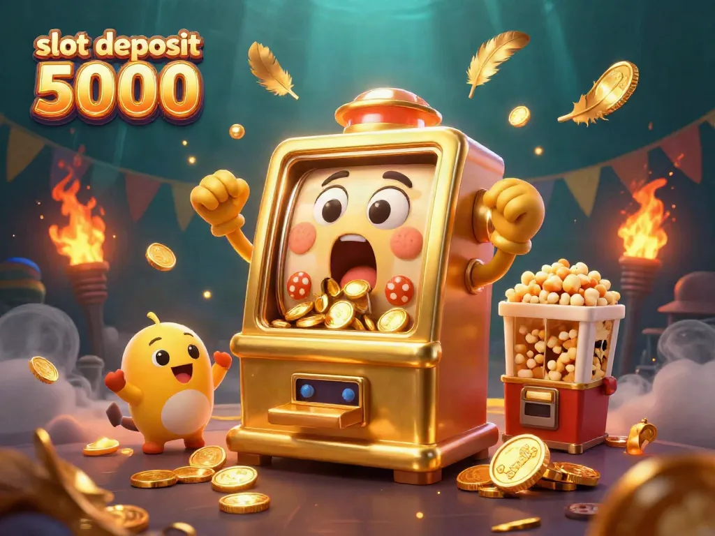 Experience thrills with our slot deposit 5000, featuring dynamic characters and a vibrant casino atmosphere.