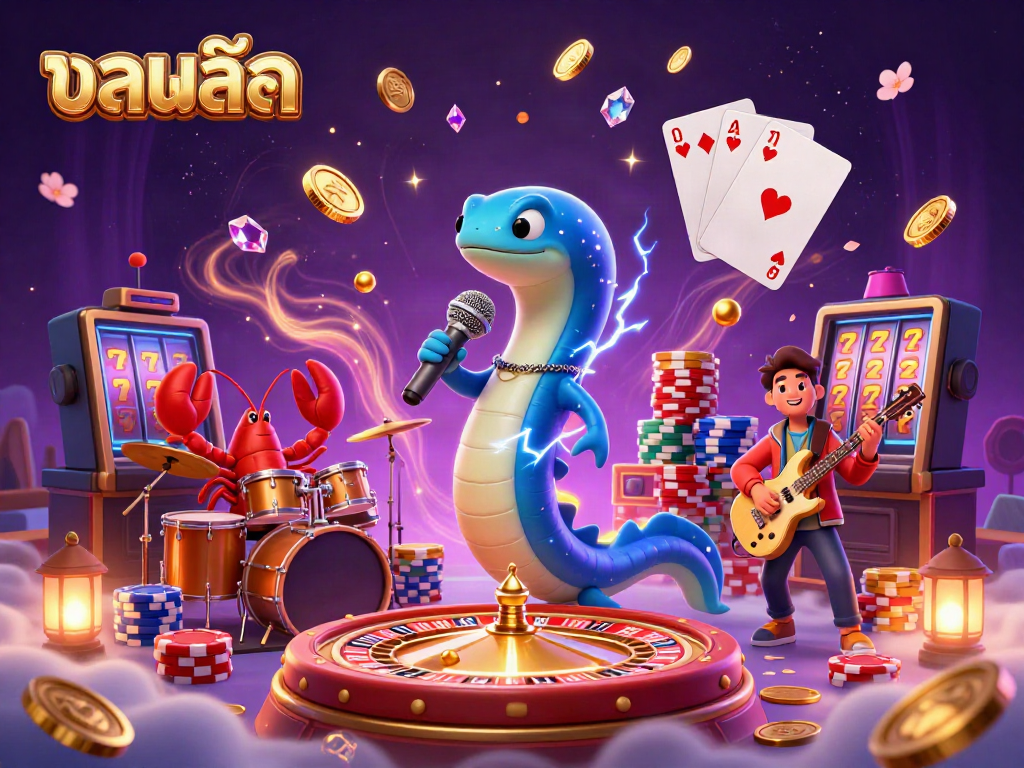 Experience thrilling บอลสด action in a vibrant underwater casino environment with 3D characters and dynamic game elements.